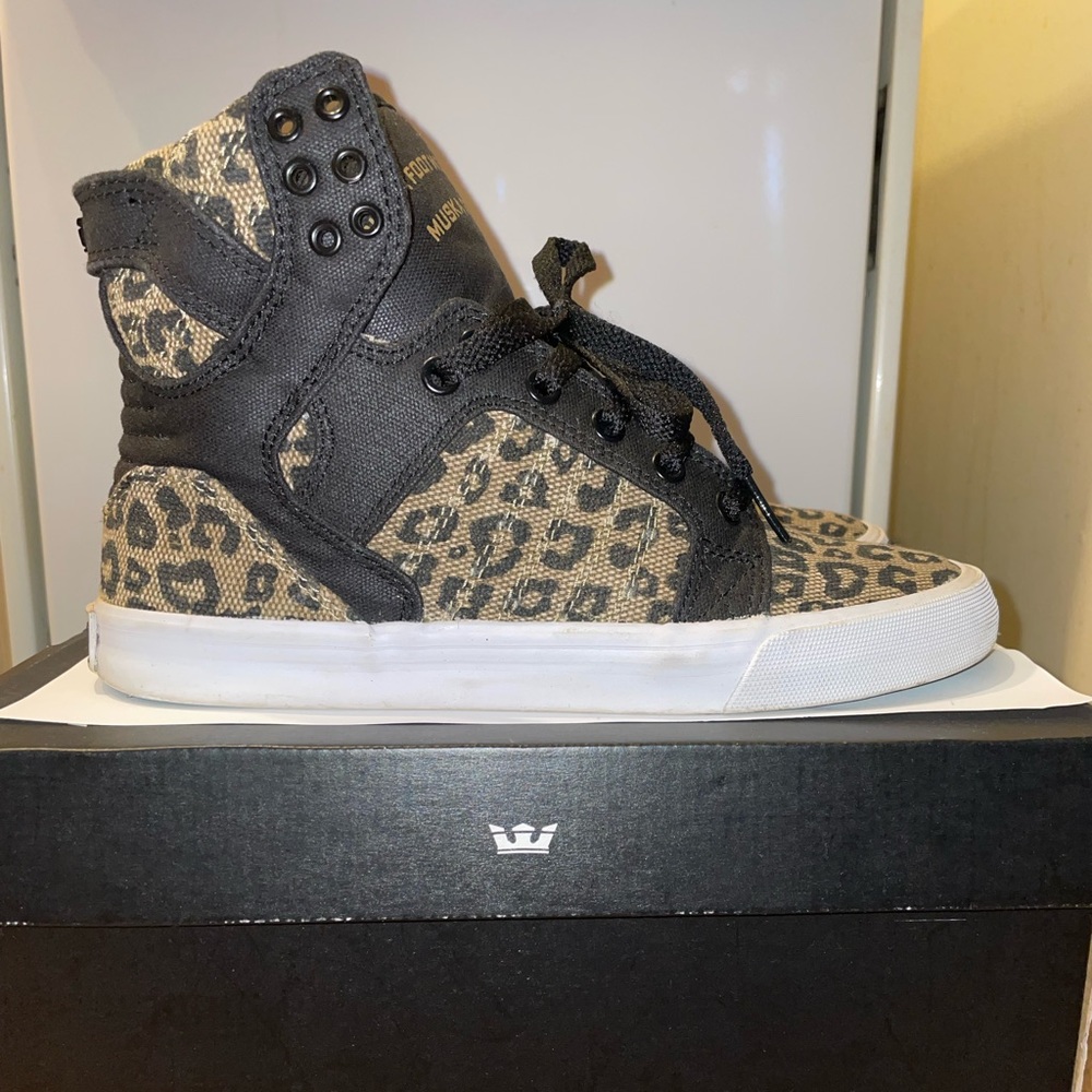 Cheetah print Supra sneakers